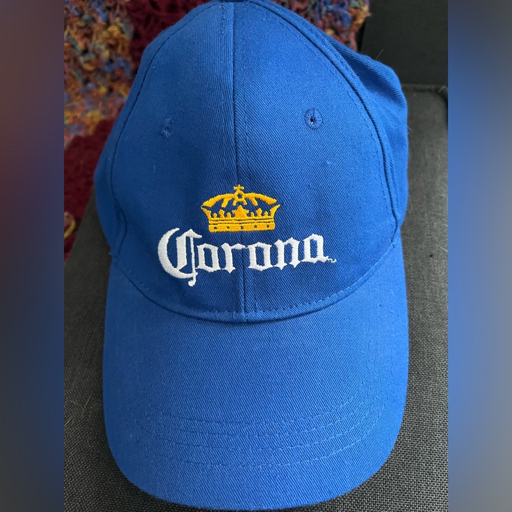 Corona beer hat men’s one size blue baseball cap adjustable strap logo cotton